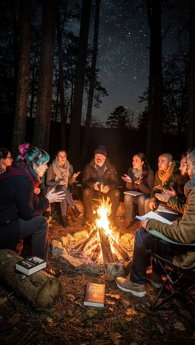 Egy tanár, aki a logika alapelveit magyarázza a diákoknak, szórakoztató és interaktív módon.